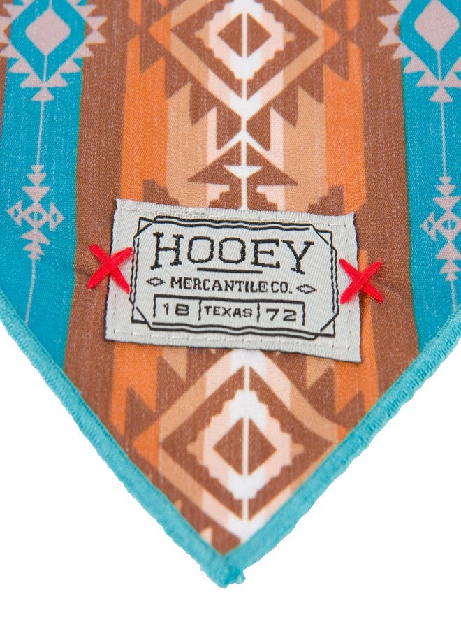 Hooey Nomad Dog Bandana, Polyester Dog Bandana with Graphic-Inspired Prints, Aztec Dirty Turq - Image 2